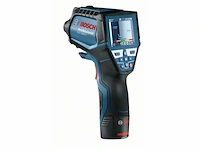 Bosch 12v system infraroodthermometer gis 1000 c (1 accu 12v + oplader met appfunctie temperatuurbereik: -40c tot 1000c in l-boxx - afbeelding 1 van  4