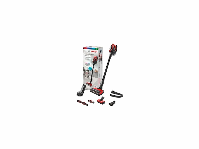 Bosch bbs8214pet unlimited 8 proanimal steelstofzuiger rood - afbeelding 4 van  6