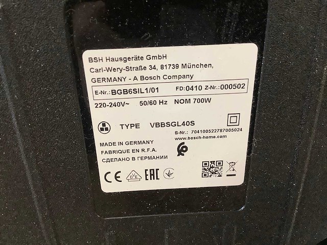 Bosch bgb6sil1 stofzuiger - afbeelding 8 van  8