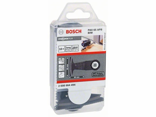Bosch bim invalzaagblad paii 65 apb hout en metaal, 65 x 50 mm - afbeelding 2 van  4