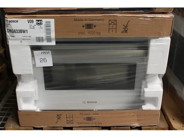 Bosch cmg633bw1 inbouw combi oven wit. afmeting 60 x 45 cm - afbeelding 2 van  3