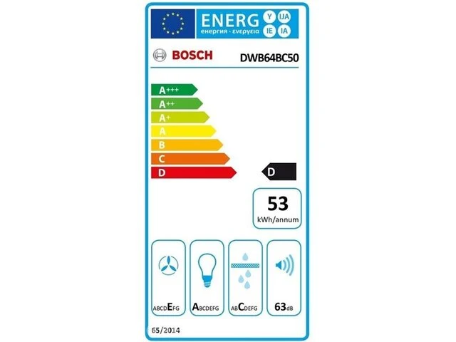 Bosch dwb64bc50 - serie 2 - wandschouw - dampkap - afbeelding 4 van  6