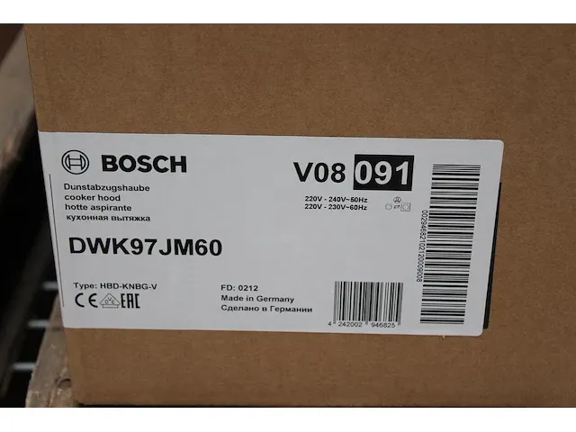 Bosch dwk97jm60 serie 6 afzuigkap. breedte 90 cm. hoogte 92,8 cm. - afbeelding 3 van  3