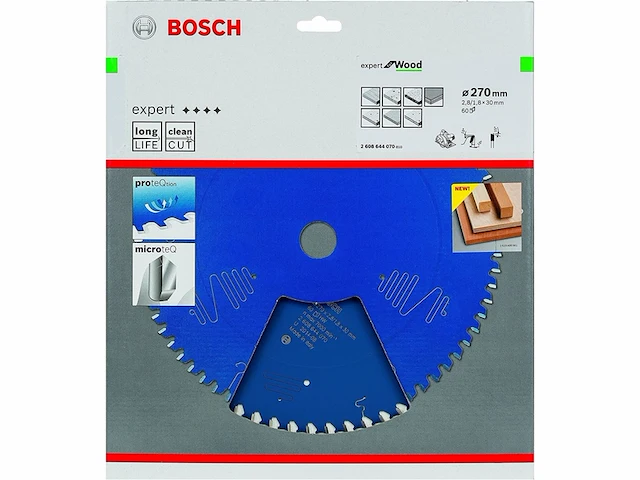 Bosch expert cirkelzaagblad voor hout 270 x 30 x 2,8 mm - afbeelding 2 van  4