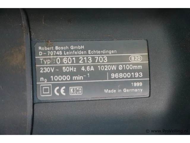 Bosch geb 1000 ce slijpmachine in koffer - afbeelding 2 van  3