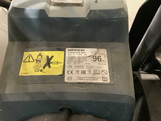 Bosch ghp 8-15-xd hogedrukreiniger - afbeelding 4 van  5