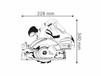Bosch gks 18 v-li accu cirkelzaag zb solo kart - afbeelding 2 van  2