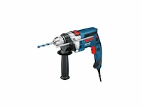 Bosch gsb 16 re klopboormachine incl. snelspanboorhouder 13 mm diepteaanslag 210 mm extra handgreep in opbergkoffer - afbeelding 1 van  4