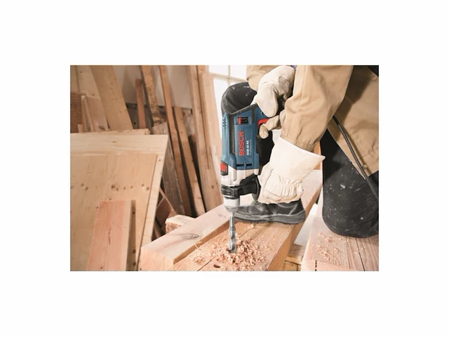 Bosch gsb 16 re klopboormachine incl. snelspanboorhouder 13 mm diepteaanslag 210 mm extra handgreep in opbergkoffer - afbeelding 4 van  4