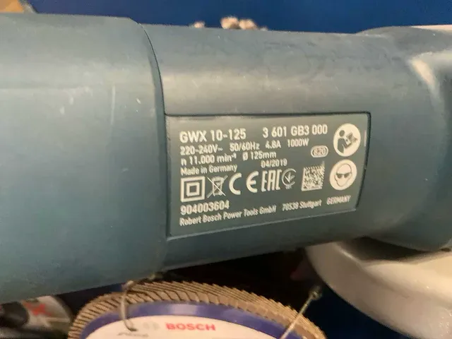 Bosch gwx 10-125 haakse slijpmachine - afbeelding 4 van  4