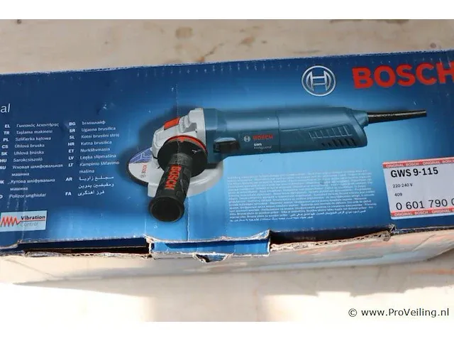 Bosch haakse slijper type gws-9-115 - afbeelding 2 van  3