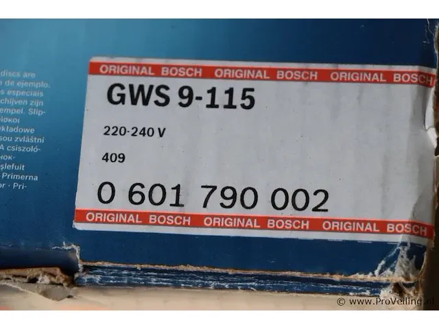 Bosch haakse slijper type gws-9-115 - afbeelding 3 van  3