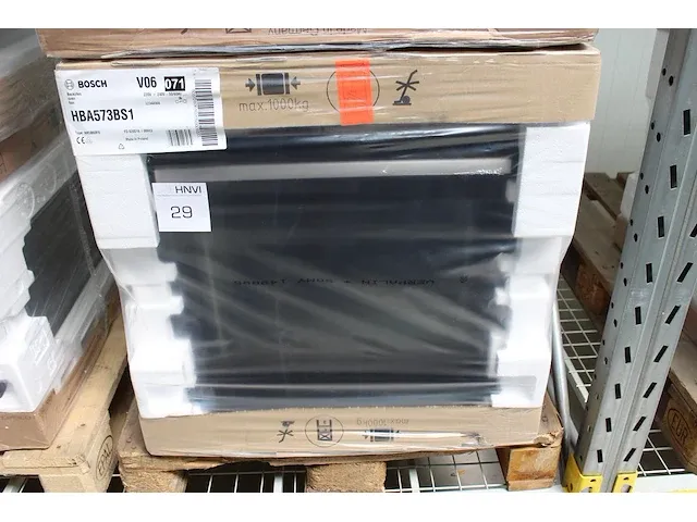 Bosch hba573bs1 oven. inhoud 71 liter. breedte 59,4 cm. hoogte 59,5 cm. verwarmingswijze hete lucht. - afbeelding 2 van  3