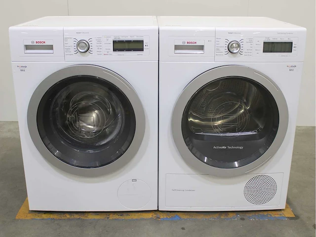 Bosch homeprofessional wasmachine & bosch homeprofessional selfcleaning condenser wasdroger - afbeelding 1 van  8