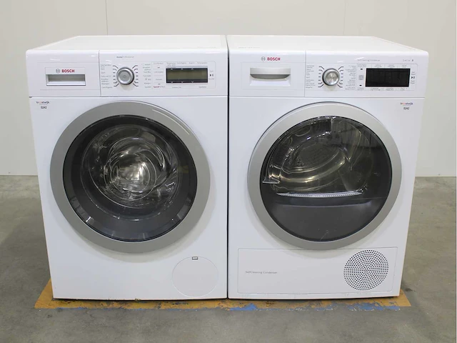 Bosch homeprofessional wasmachine & bosch serie|8 selfcleaning condenser wasdroger - afbeelding 1 van  8