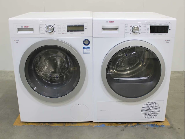 Bosch homeprofessional wasmachine & bosch serie|8 selfcleaning condenser wasdroger - afbeelding 1 van  8