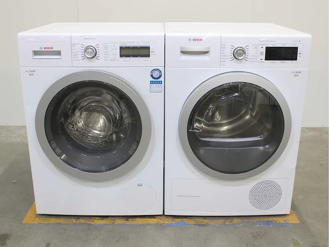 Bosch homeprofessional wasmachine & bosch serie|8 selfcleaning condenser wasdroger - afbeelding 1 van  8