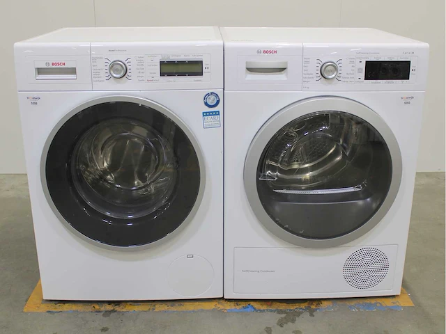 Bosch homeprofessional wasmachine & bosch serie|8 selfcleaning condenser wasdroger - afbeelding 1 van  8