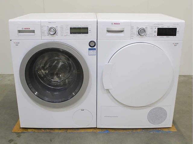 Bosch homeprofessional wasmachine & bosch serie|8 selfcleaning condenser wasdroger - afbeelding 1 van  8