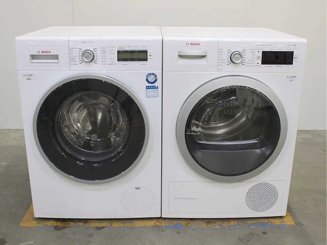 Bosch homeprofessional wasmachine & bosch serie|8 selfcleaning condenser wasdroger - afbeelding 1 van  8