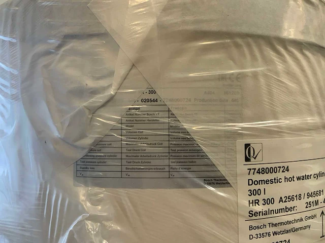Bosch hr 300 warmtepomp boiler - afbeelding 5 van  9