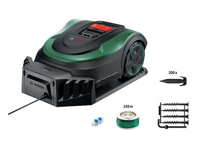 Bosch indego s+ 500 robotmaaier - incl. laadstation en accessoires - connected - afbeelding 1 van  3