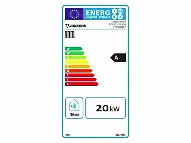 Bosch junkers - cerapursmart a top 22-3 ce zsb - condensatiegaswandketel - afbeelding 3 van  5