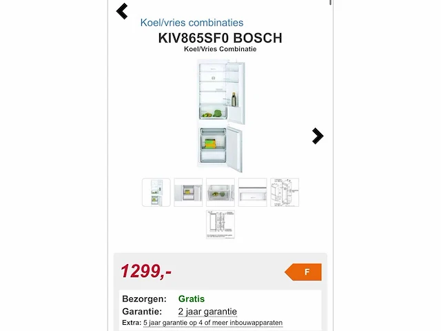 Bosch kiv865sf0 koelkast / diepvries - afbeelding 4 van  4