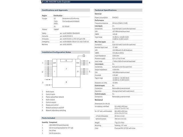 Bosch lbb4402/00 audio expander - afbeelding 4 van  9
