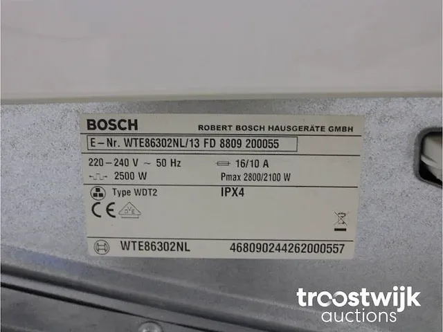 Bosch logixx 8 sensitive wasmachine & bosch maxx 7 sensitive droger - afbeelding 8 van  8
