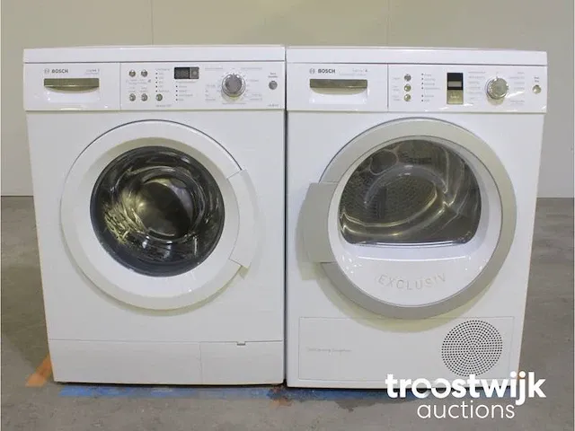 Bosch logixx 8 varioperfect aquastar 1400 wasmachine & bosch serie|6 selfcleaning condenser droger - afbeelding 1 van  8