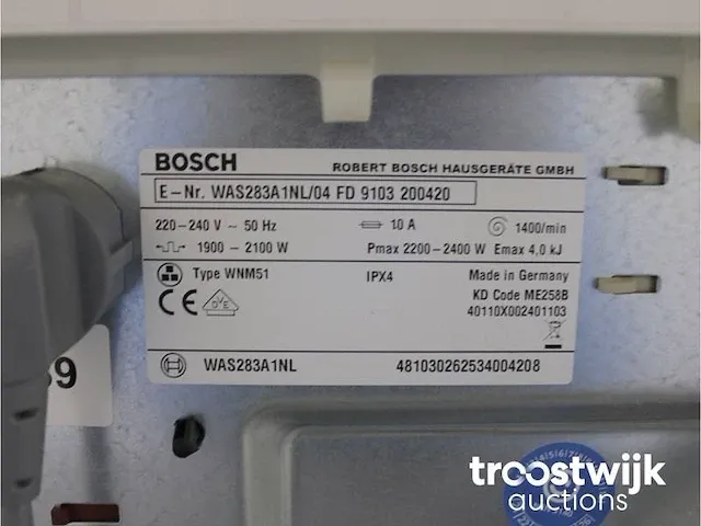 Bosch logixx 8 varioperfect aquastar 1400 wasmachine & bosch serie|6 selfcleaning condenser droger - afbeelding 5 van  8