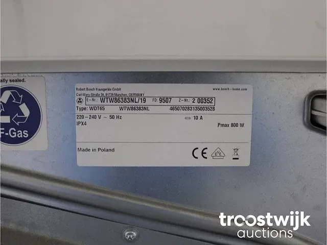 Bosch logixx 8 varioperfect aquastar 1400 wasmachine & bosch serie|6 selfcleaning condenser droger - afbeelding 8 van  8