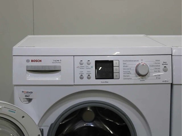 Bosch logixx 8 varioperfect supereco wasmachine & bosch serie|4 selfcleaning condenser activeair technology wasdroger - afbeelding 3 van  8