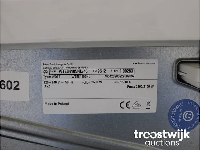 Bosch maxx 7 varioperfect wasmachine & bosch serie|4 droger - afbeelding 8 van  8
