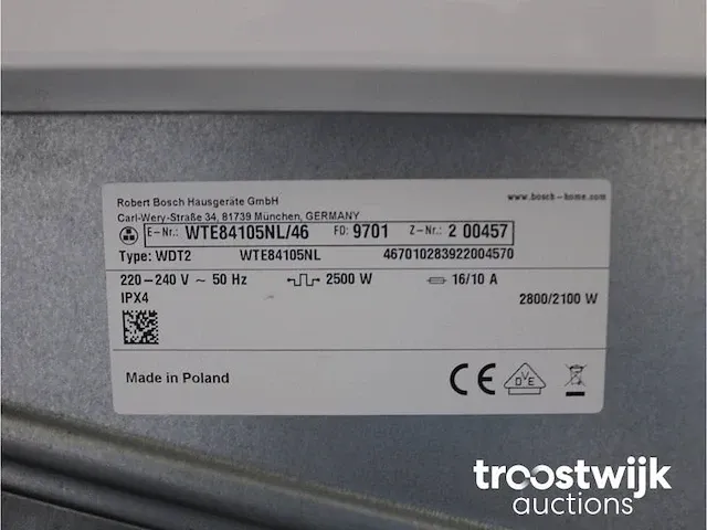 Bosch maxx 7 varioperfect wasmachine & bosch serie|4 droger - afbeelding 8 van  8
