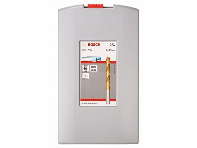 Bosch metaalboren set hss-tin (titanium coating), probox 25-delige set 1-13 mm - afbeelding 2 van  5
