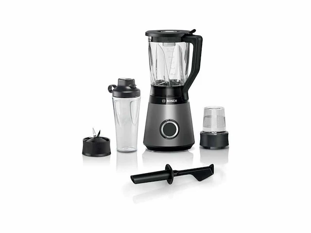 Bosch mmb6177s vitapower serie 4 - blender - zilver - 1200w - togo bottle 0,6 l, kunststof hakmolen - afbeelding 1 van  2