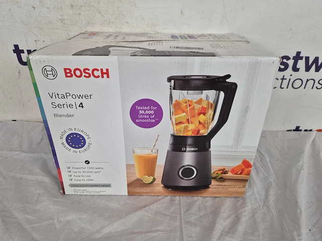 Bosch mmb6177s vitapower serie 4 - blender - zilver - 1200w - togo bottle 0,6 l, kunststof hakmolen - afbeelding 2 van  2