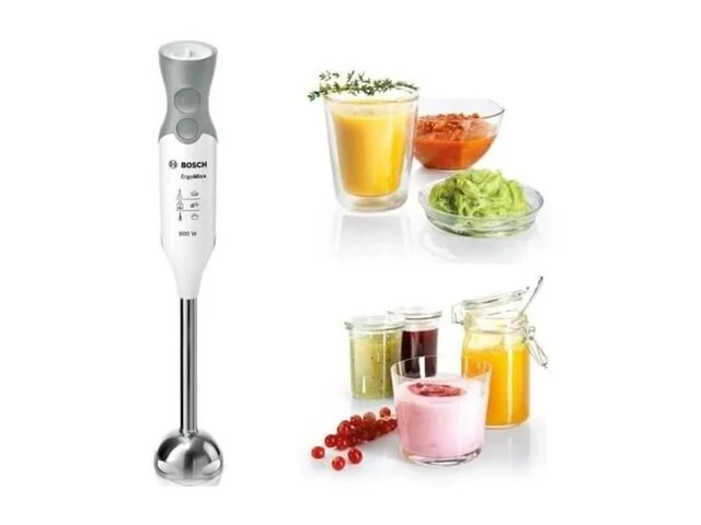 Bosch msm66150 ergomixx - staafmixer - 600w - wit/grijs - afbeelding 4 van  5