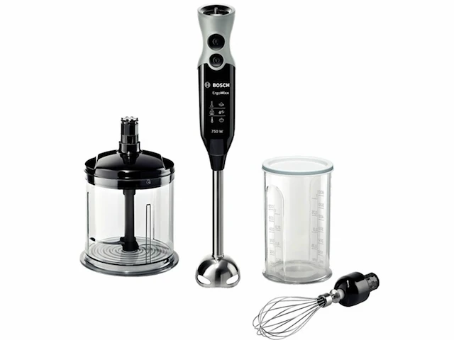 Bosch msm67160 ergomixx staafmixerset zwart rvs - afbeelding 1 van  3
