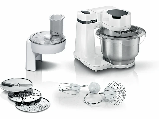 Bosch mums2ew01 keukenmachine 700w 3 8l 3 snijschijven wit - afbeelding 1 van  6