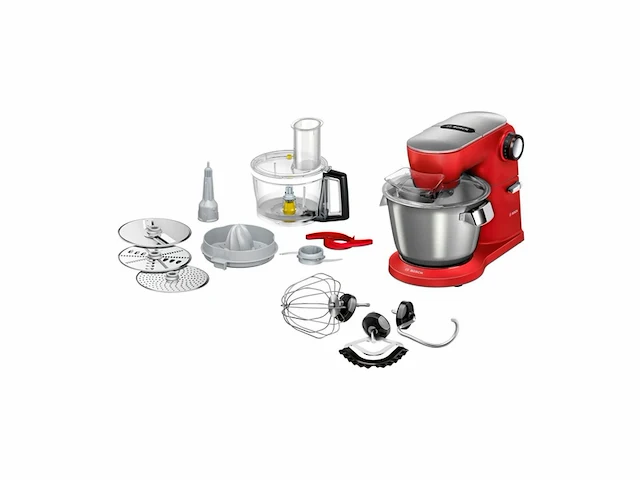 Bosch optimum mum9a66r00 keukenmachine 1600 watt rood - afbeelding 3 van  6