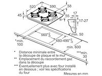 Bosch pop6b6b10 gaskookplaat zwart - afbeelding 2 van  5