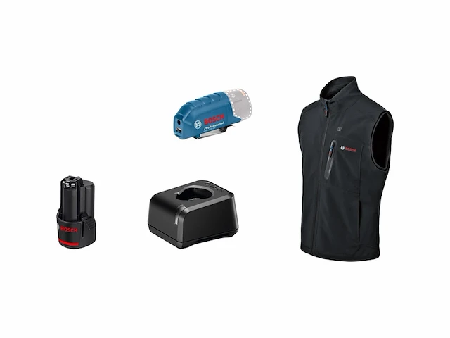 Bosch professional 06188000g4 verwarmde bodywarmer ghv 12+18v xa maat: s zwart - afbeelding 3 van  4