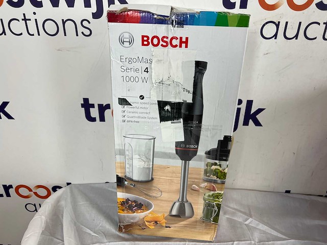 Bosch serie 4 msm4b621 - ergomaster staafmixer - 1000w - zwart - afbeelding 2 van  2