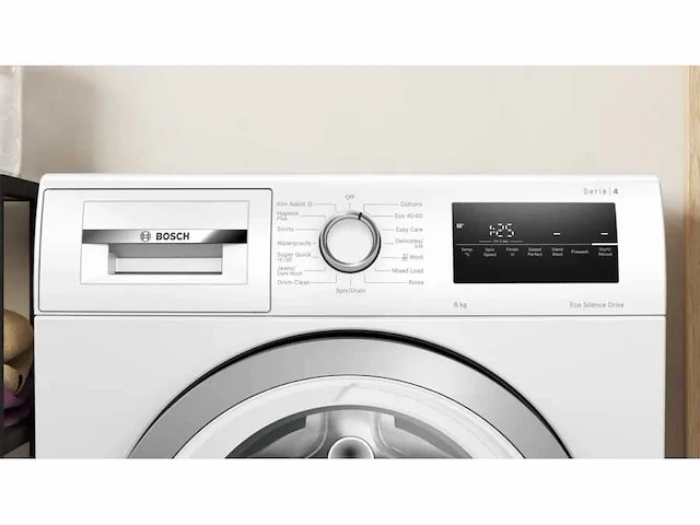Bosch serie 4 wan28258gb wasmachine voorbelading 8 kg 1400 rpm wit - afbeelding 6 van  12