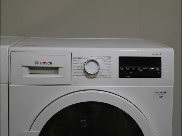 Bosch serie 6 varioperfect ecosilence drive wasmachine & bosch serie 6 droger - afbeelding 6 van  8