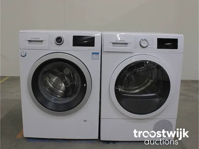 Bosch serie 6 wasmachine & bosch serie 6 selfcleaning condenser droger - afbeelding 1 van  8