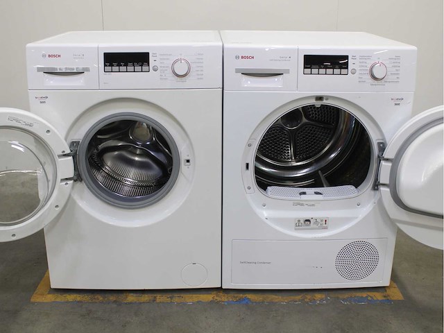 Bosch serie|2 varioperfect wasmachine & bosch serie|4 selfcleaning condenser wasdroger - afbeelding 2 van  8